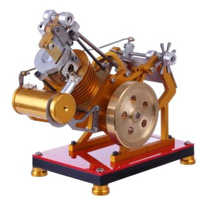 Custom V1-45 Flame Licker Vacuum Engine Model SOHC 45° Structure Physics Collection Toy