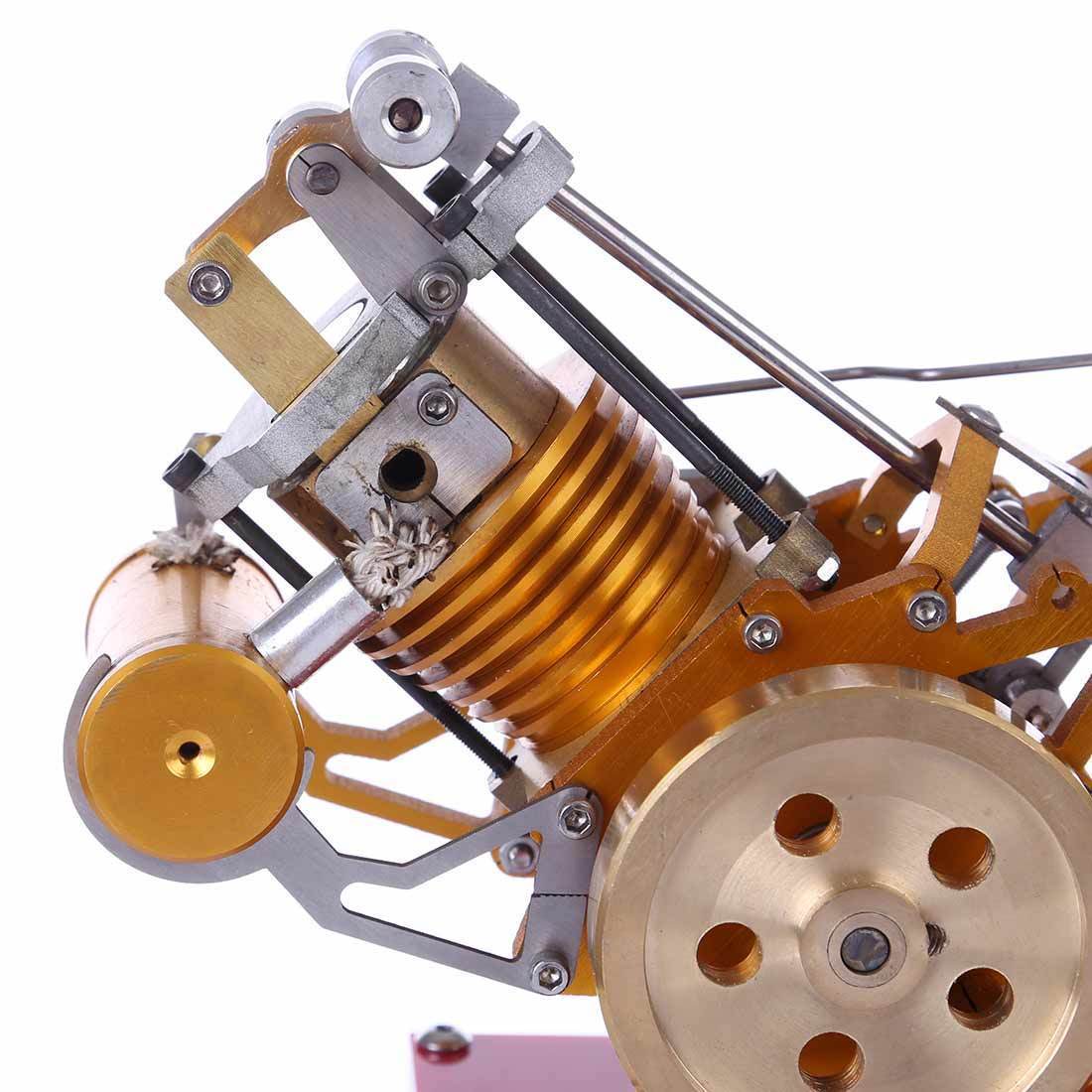 Custom V1-45 Flame Licker Vacuum Engine Model SOHC 45° Structure Physics Collection Toy