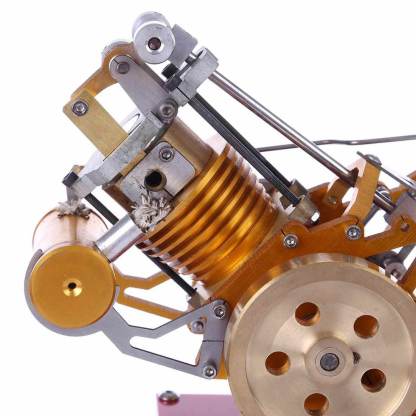 Custom V1-45 Flame Licker Vacuum Engine Model SOHC 45° Structure Physics Collection Toy