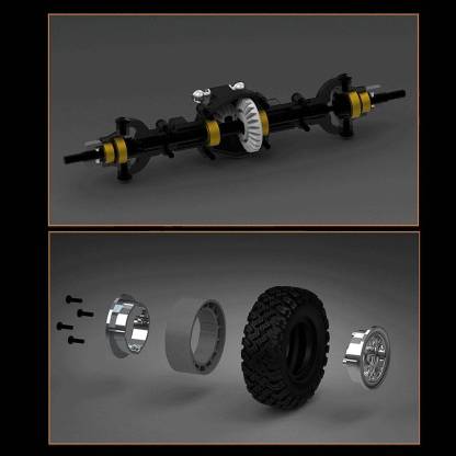 D1RC 1/18 Scale 4WD Mini RC Rock Crawler Pickup Truck RTR-helloworld7
