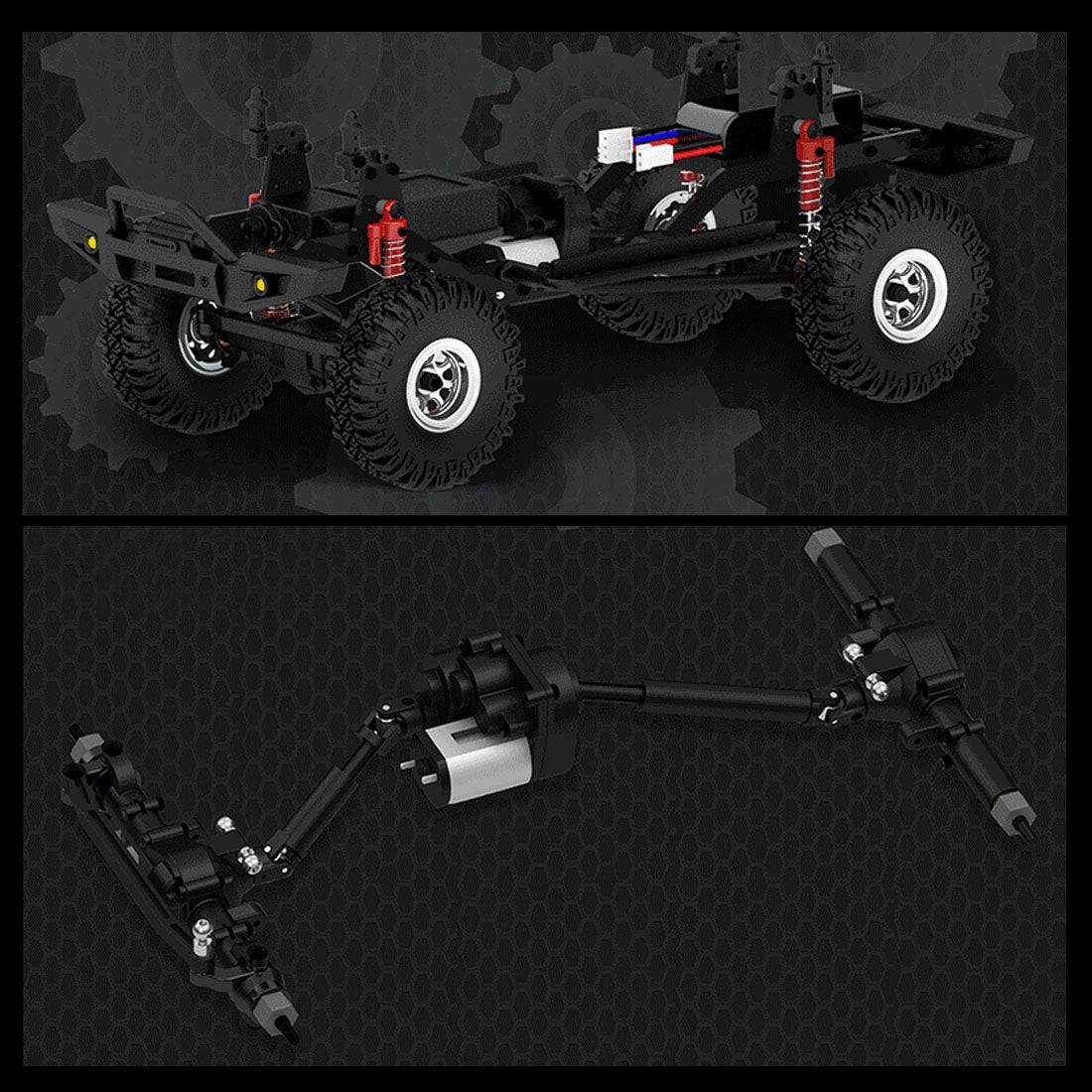 D1RC 1/18 Scale 4WD Mini RC Rock Crawler Pickup Truck RTR-helloworld7
