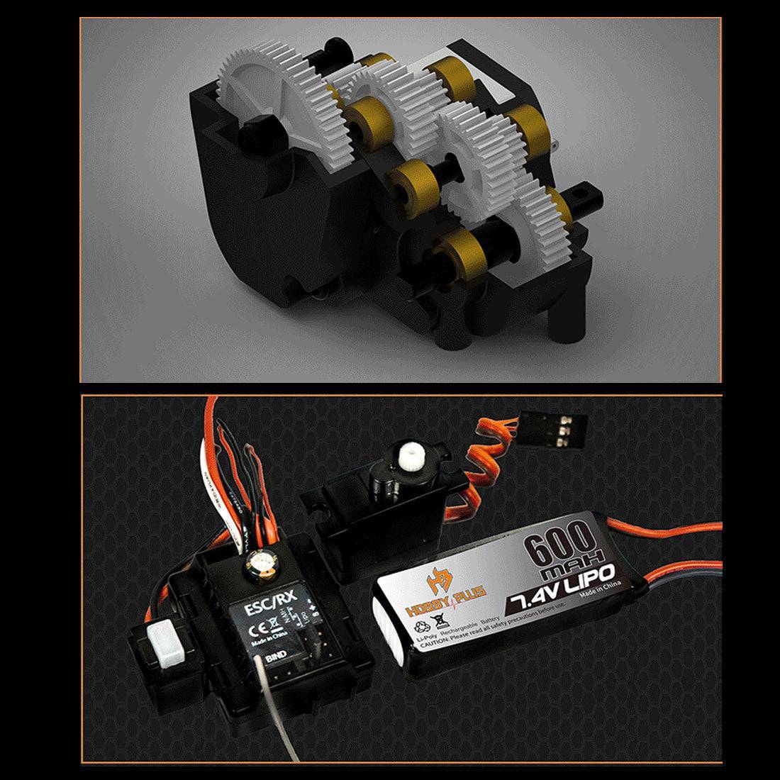 D1RC 1/18 Scale 4WD Mini RC Rock Crawler Pickup Truck RTR-helloworld7