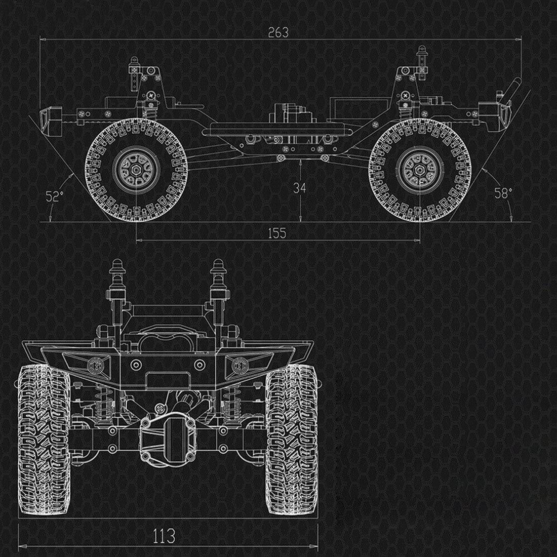 D1RC 1/18 Scale 4WD Mini RC Rock Crawler Pickup Truck RTR-helloworld7
