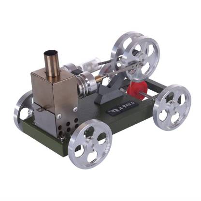 DIY Assembly Stirling Engine Car Model Kit Metal Heat Power Vehicle Physics Toy