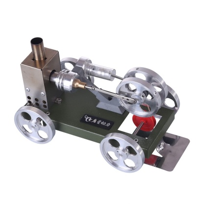 DIY Assembly Stirling Engine Car Model Kit Metal Heat Power Vehicle Physics Toy