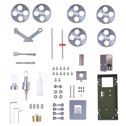 DIY Assembly Stirling Engine Car Model Kit Metal Heat Power Vehicle Physics Toy