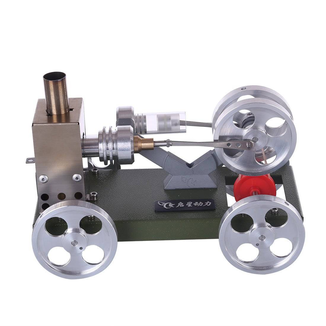 DIY Assembly Stirling Engine Car Model Kit Metal Heat Power Vehicle Physics Toy
