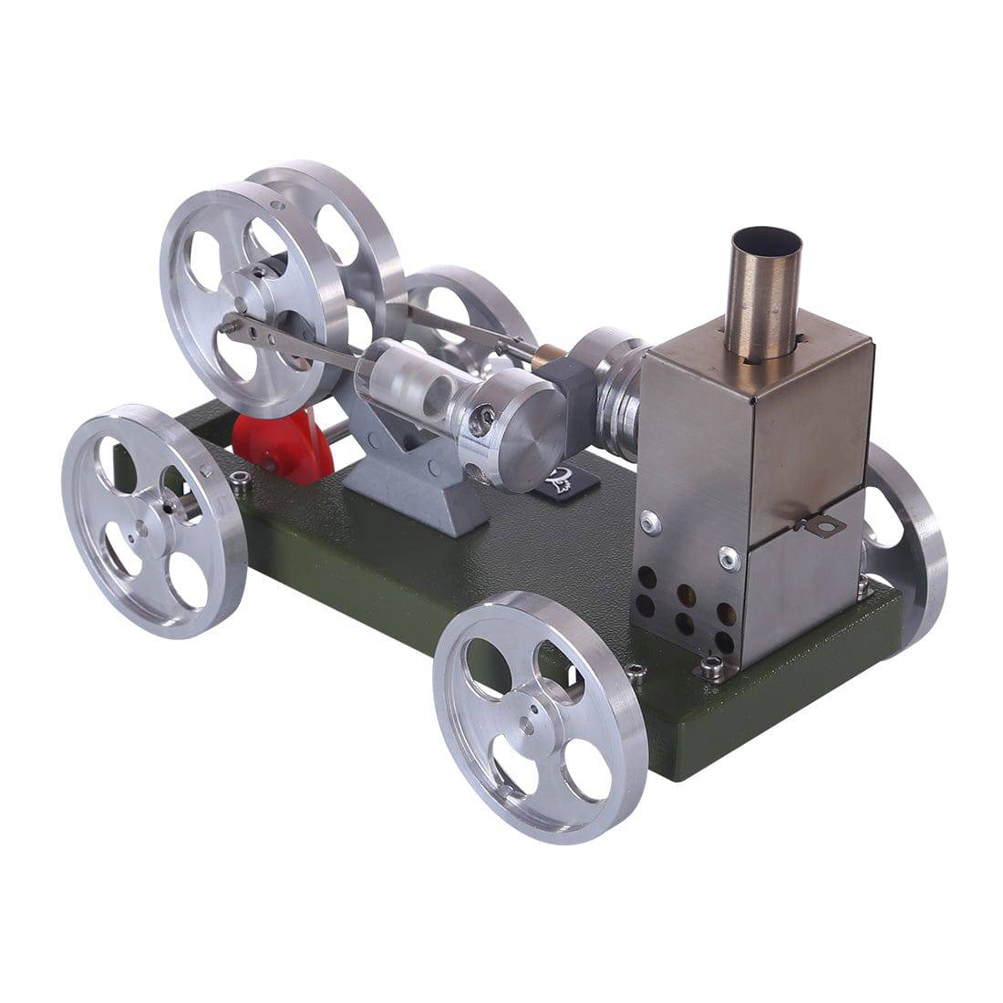 DIY Assembly Stirling Engine Car Model Kit Metal Heat Power Vehicle Physics Toy