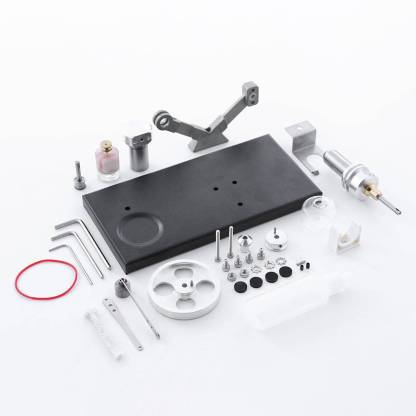 DIY Assembly Stirling Engine Generator Kit with 4 LED Lights Physics Experiment Toy