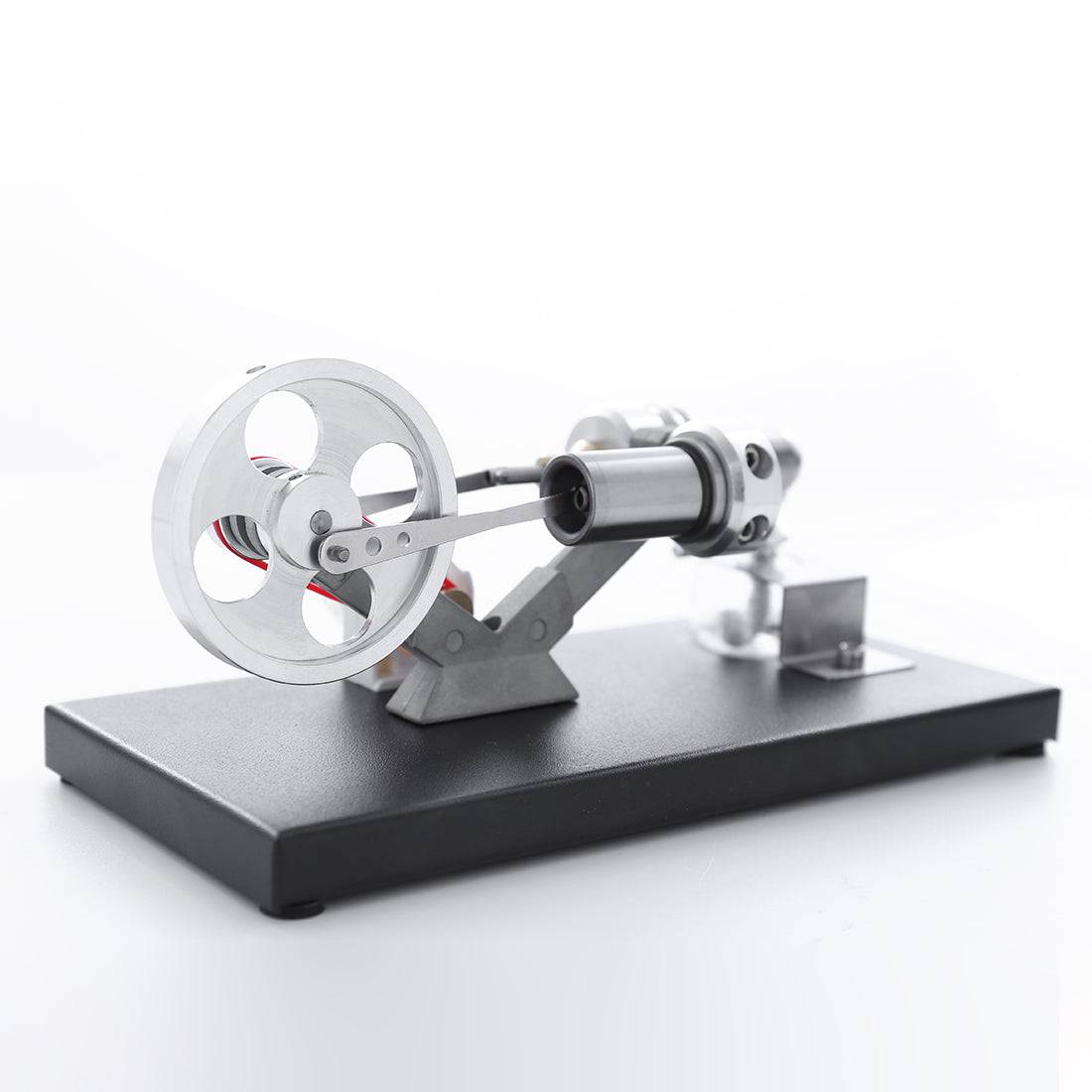 DIY Assembly Stirling Engine Generator Kit with 4 LED Lights Physics Experiment Toy