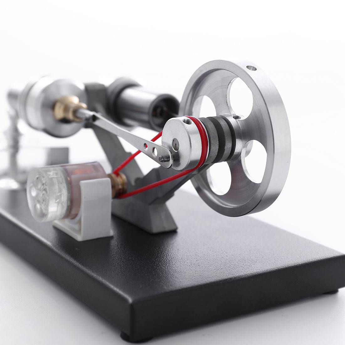 DIY Assembly Stirling Engine Generator Kit with 4 LED Lights Physics Experiment Toy