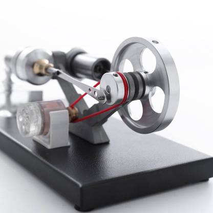 DIY Assembly Stirling Engine Generator Kit with 4 LED Lights Physics Experiment Toy