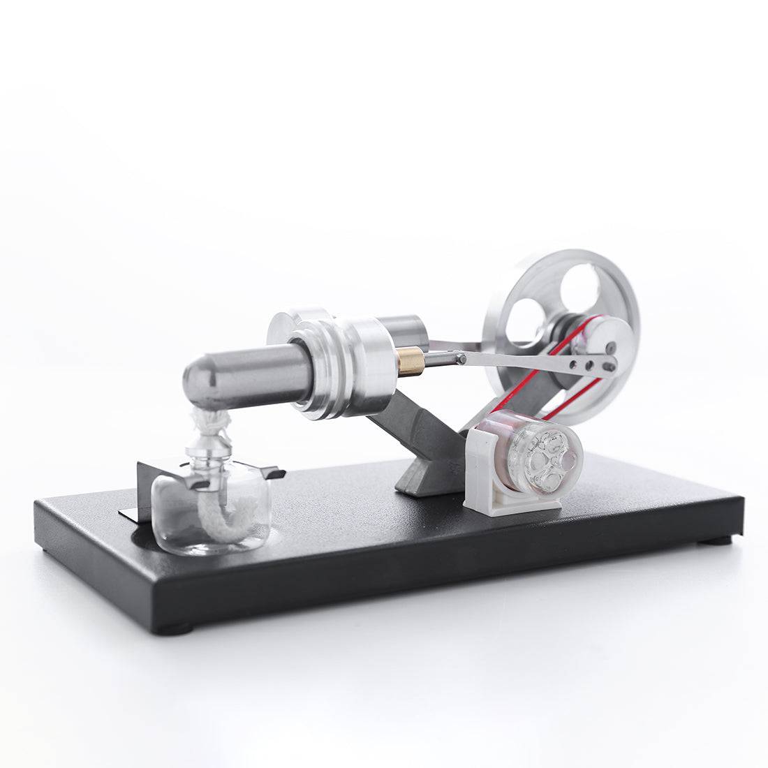 DIY Assembly Stirling Engine Generator Kit with 4 LED Lights Physics Experiment Toy