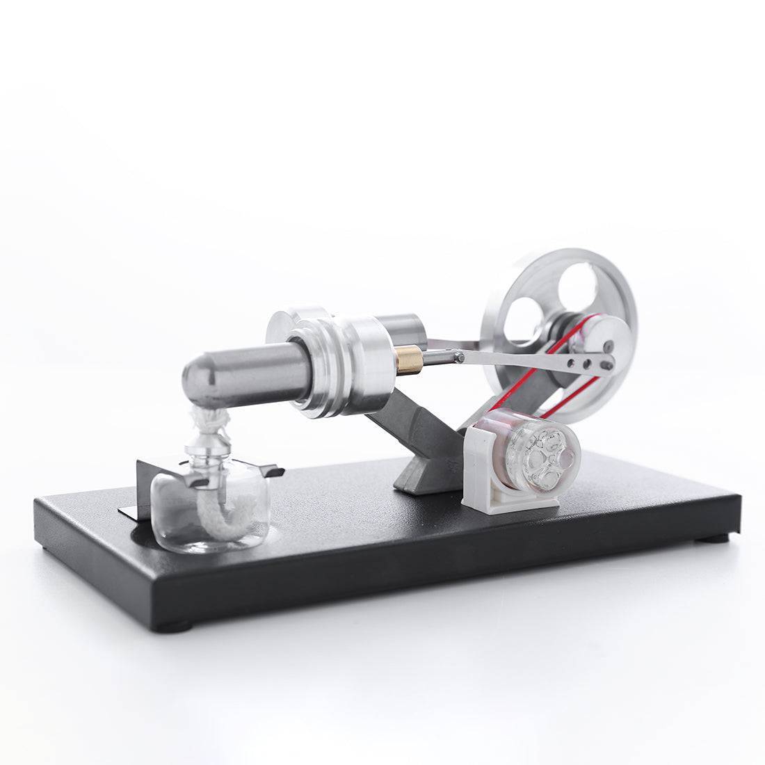 DIY Assembly Stirling Engine Generator Kit with 4 LED Lights Physics Experiment Toy