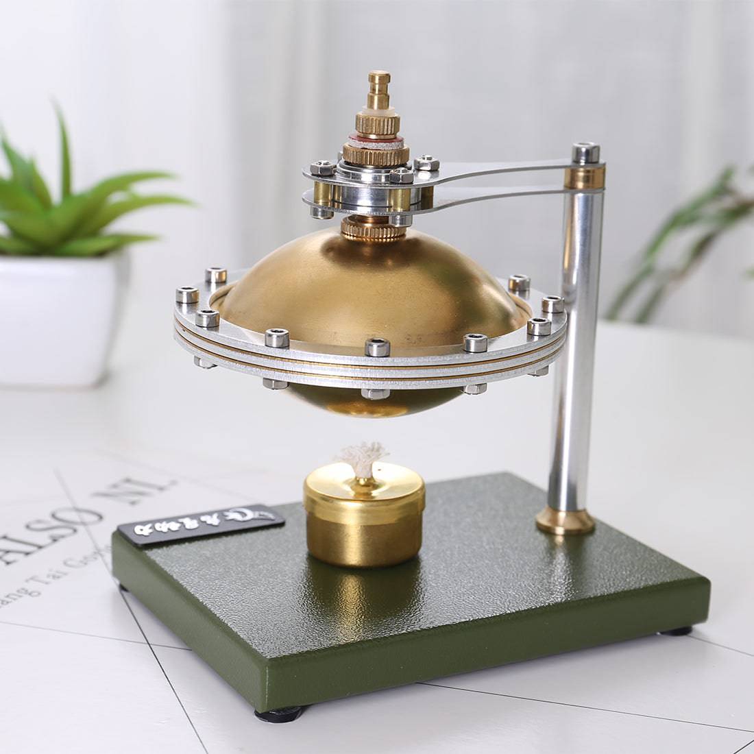 DIY Assembly UFO Suspension Steam Engine Model Kit Metal Heat Power Physics Toy
