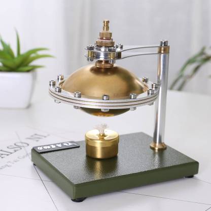 DIY Assembly UFO Suspension Steam Engine Model Kit Metal Heat Power Physics Toy