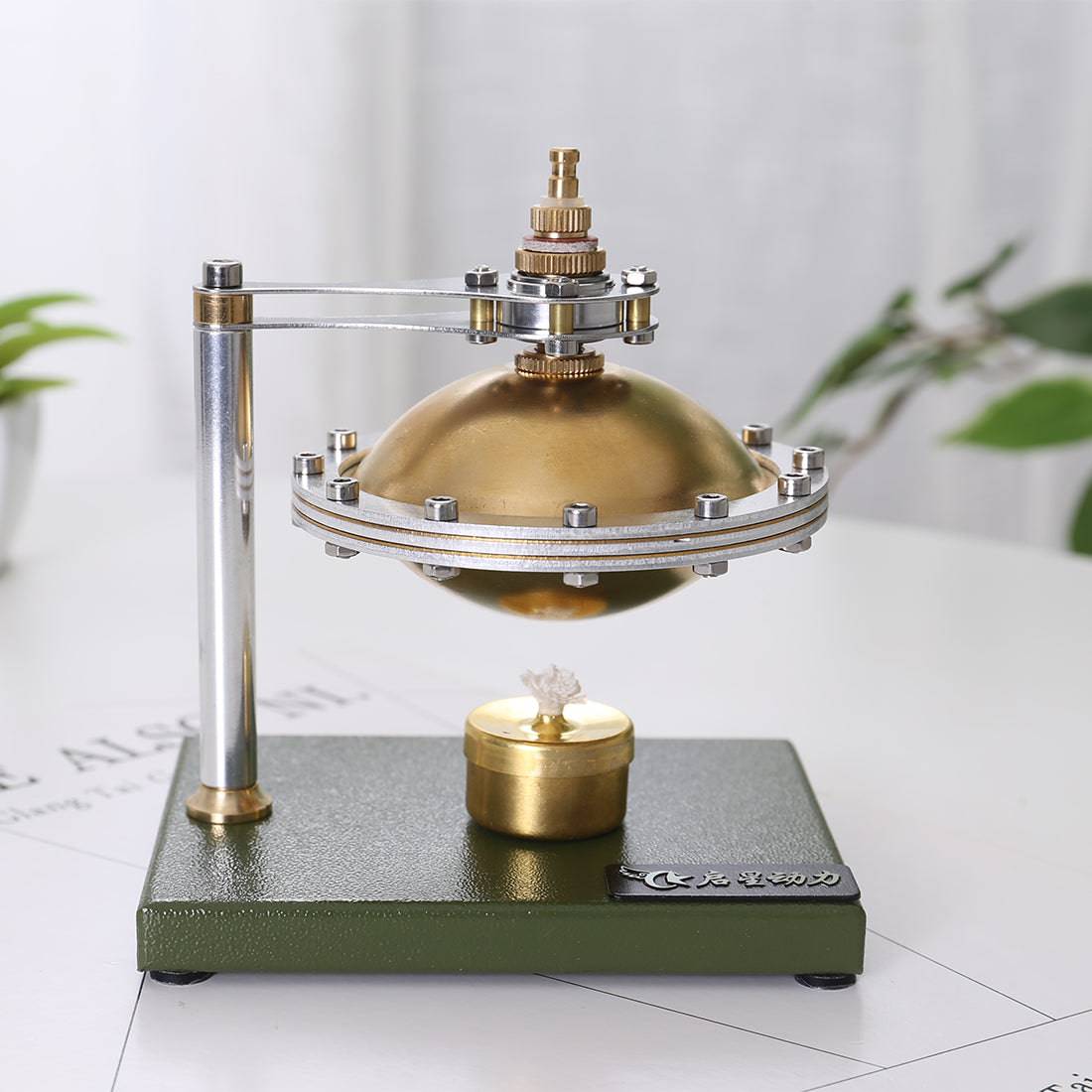 DIY Assembly UFO Suspension Steam Engine Model Kit Metal Heat Power Physics Toy