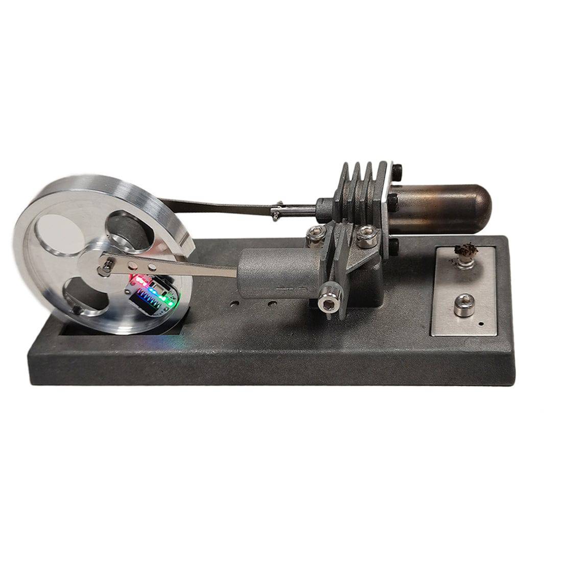 DIY Gamma Type Stirling Engine Kit with Luminous Flywheel Science Gift