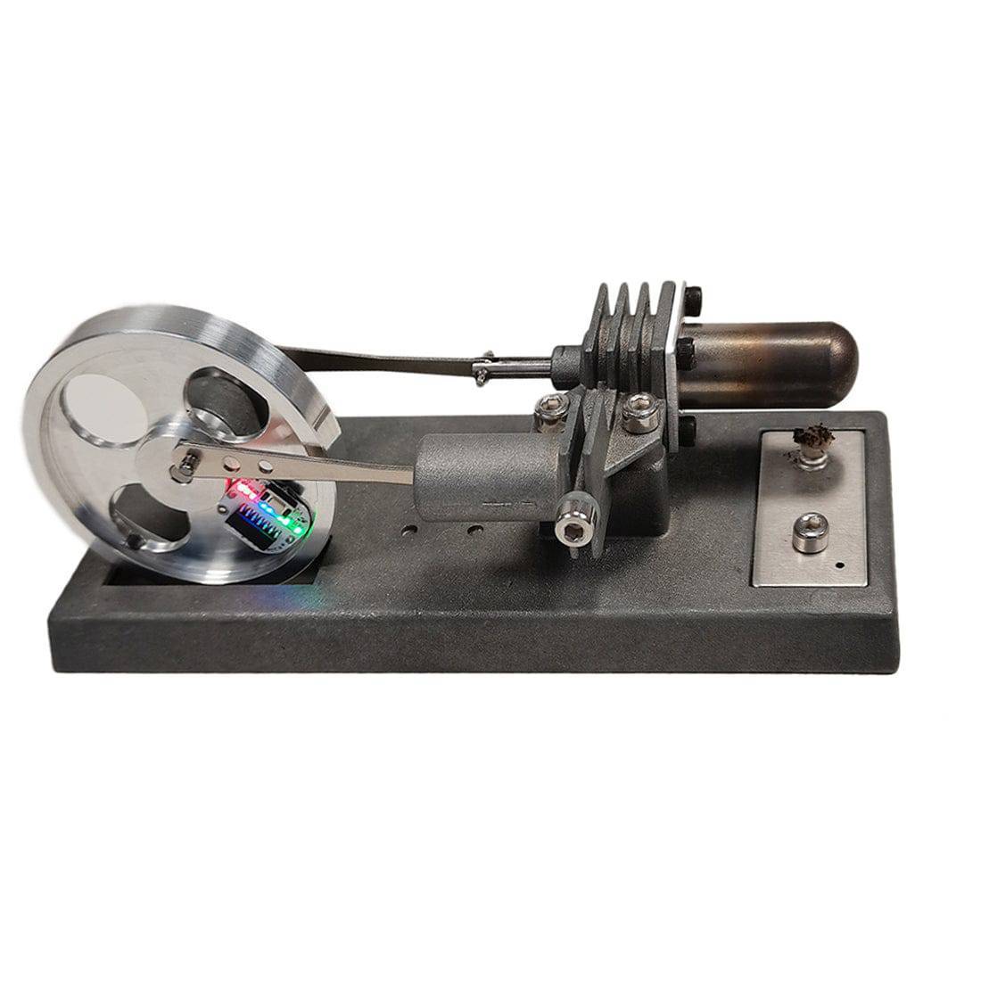 DIY Gamma Type Stirling Engine Kit with Luminous Flywheel Science Gift