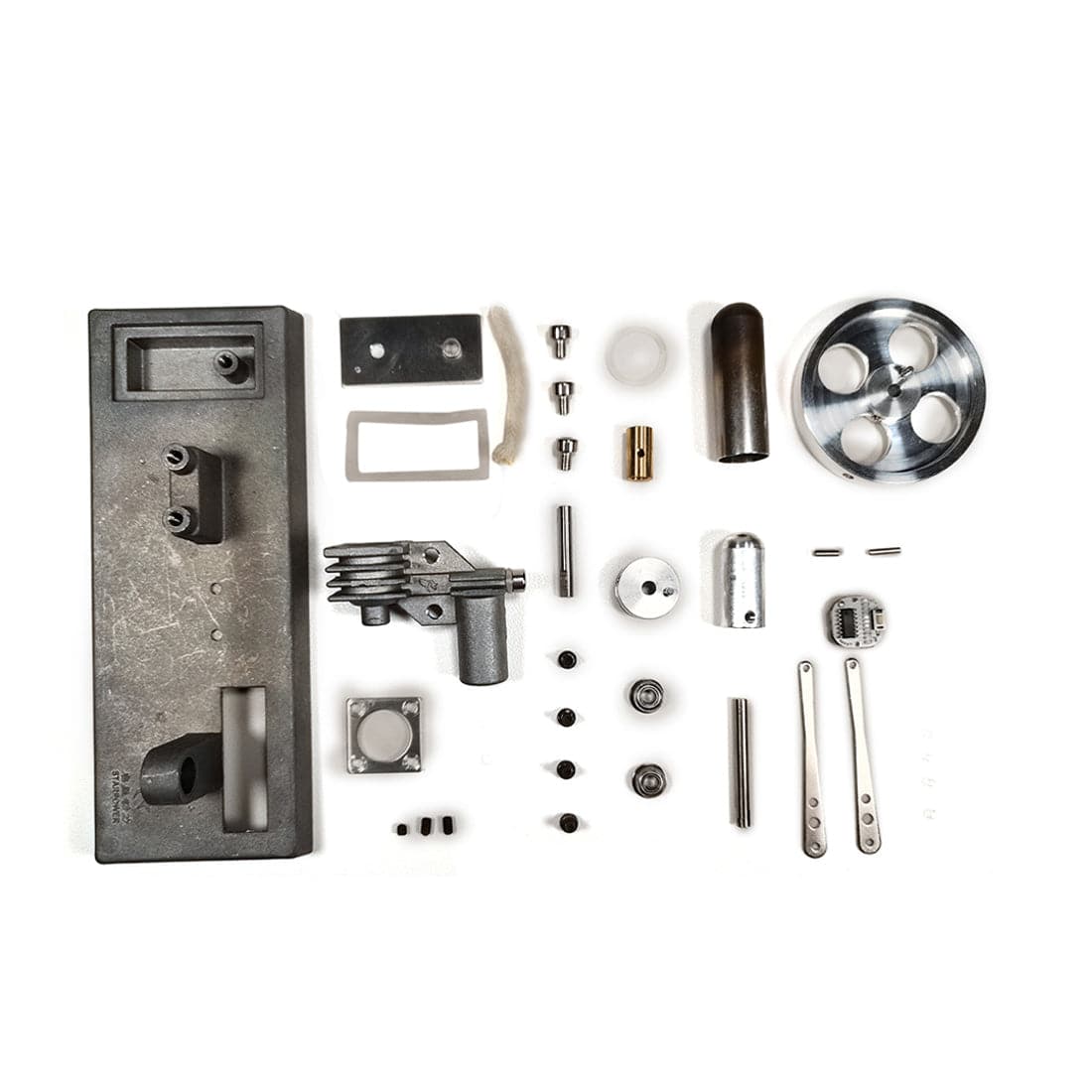 DIY Gamma Type Stirling Engine Kit with Luminous Flywheel Science Gift