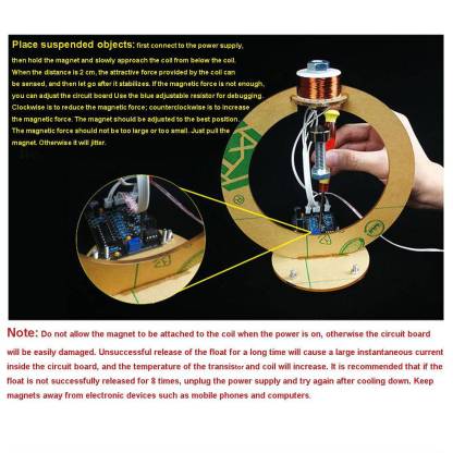 DIY Magnetic Levitation Kit 12V Maglev Module Science Physics Experiment STEM Toy