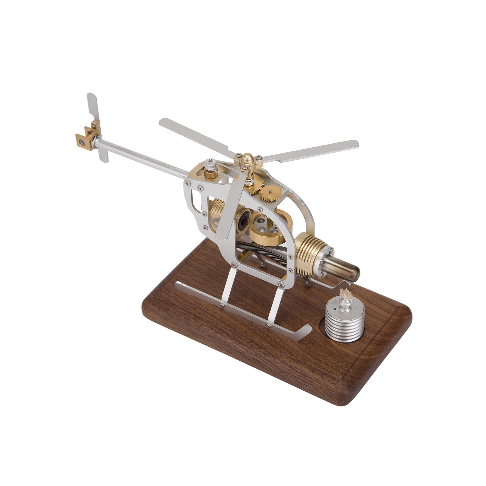 DIY Mini Stirling Engine Helicopter Model Kit Metal Physics STEM Education Toy
