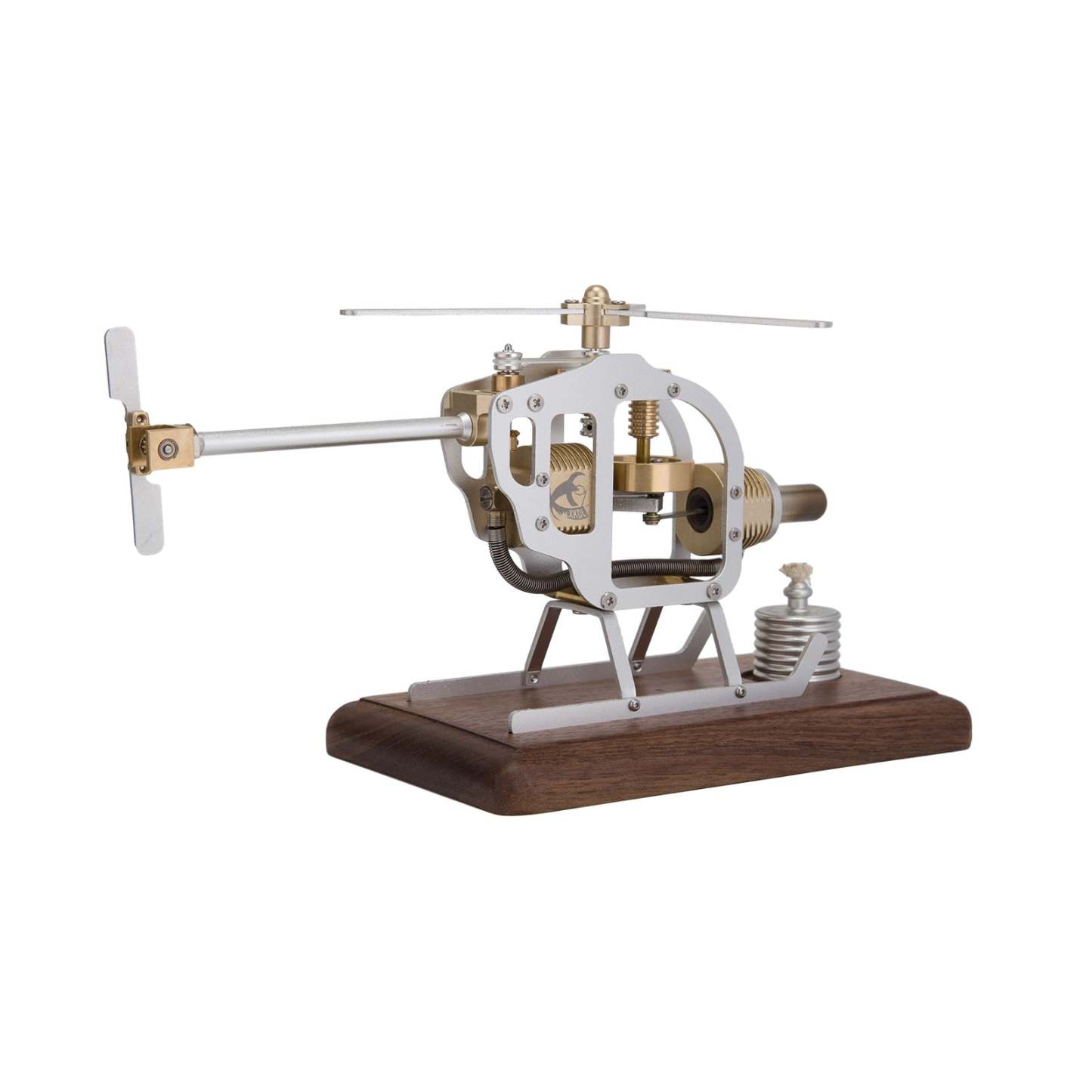 DIY Mini Stirling Engine Helicopter Model Kit Metal Physics STEM Education Toy
