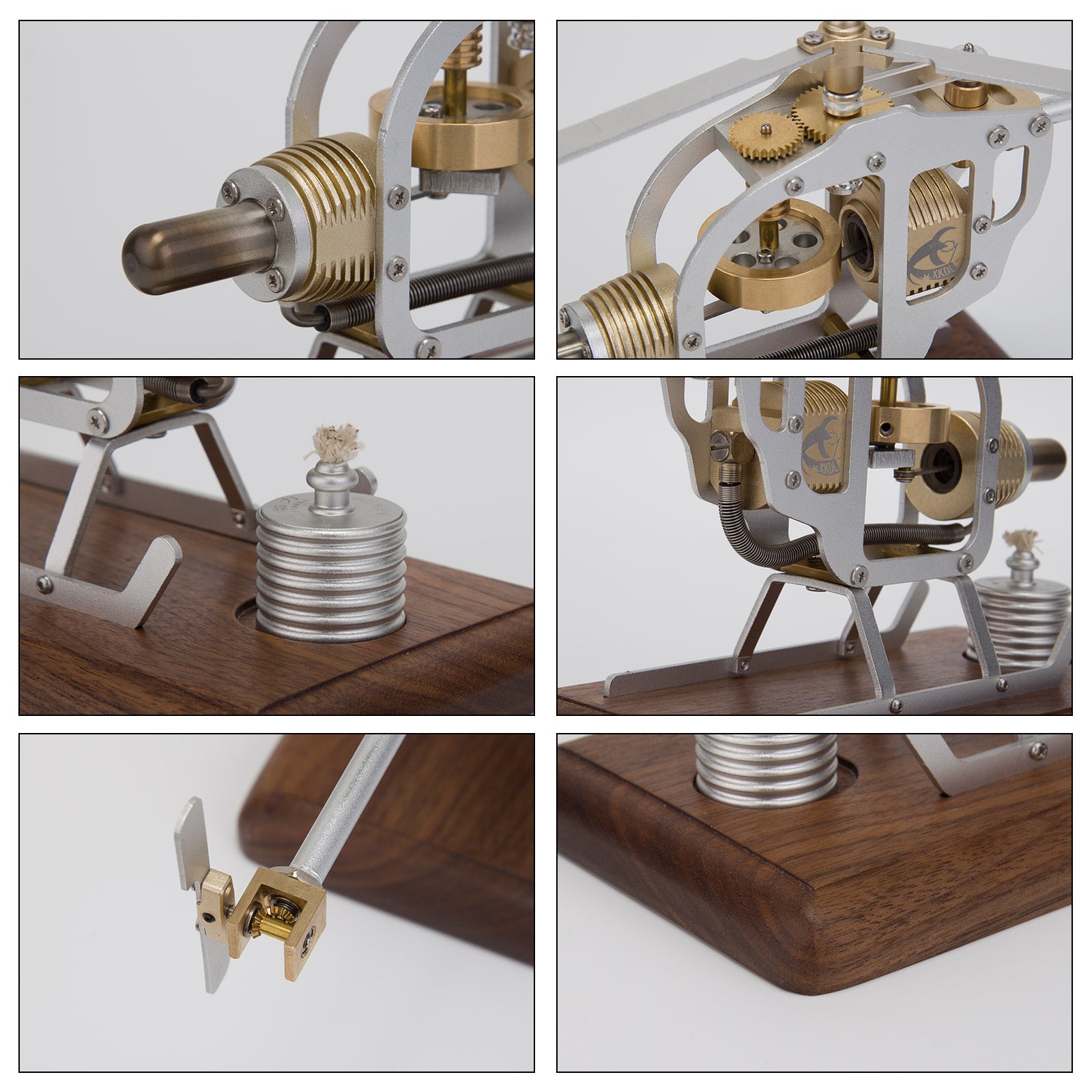 DIY Mini Stirling Engine Helicopter Model Kit Metal Physics STEM Education Toy
