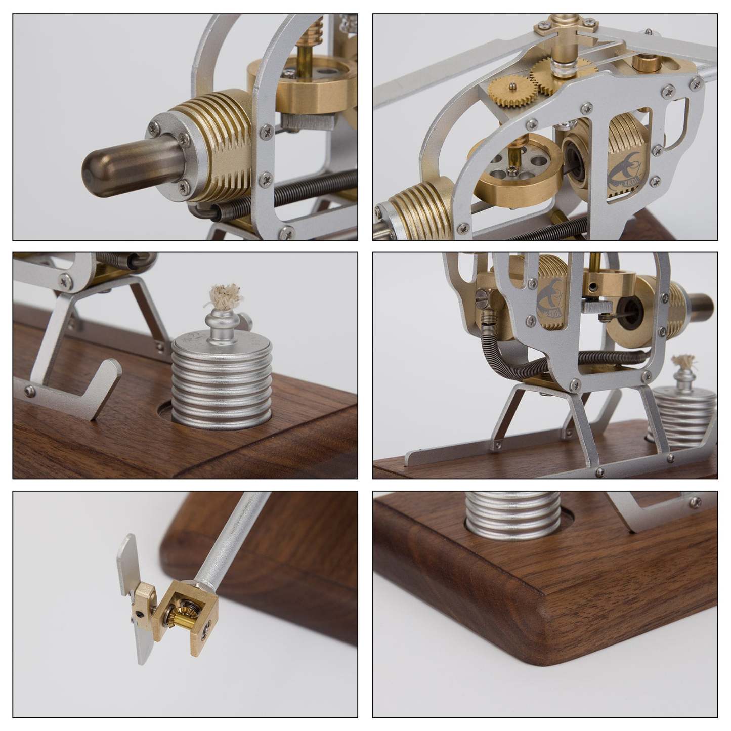 DIY Mini Stirling Engine Helicopter Model Kit Metal Physics STEM Education Toy