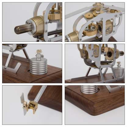 DIY Mini Stirling Engine Helicopter Model Kit Metal Physics STEM Education Toy