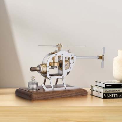 DIY Mini Stirling Engine Helicopter Model Kit Metal Physics STEM Education Toy