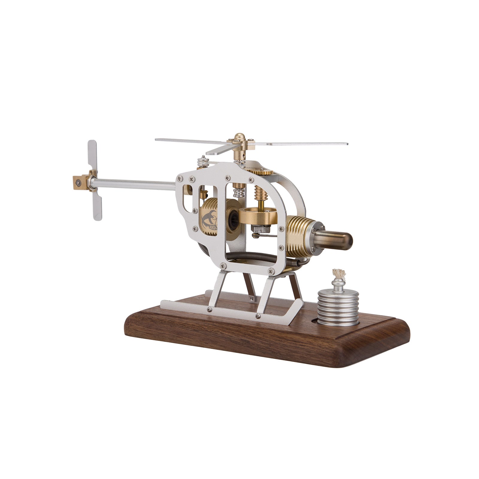 DIY Mini Stirling Engine Helicopter Model Kit Metal Physics STEM Education Toy