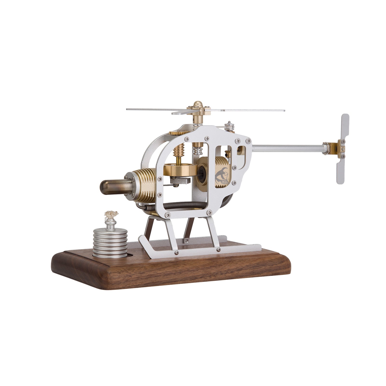 DIY Mini Stirling Engine Helicopter Model Kit Metal Physics STEM Education Toy