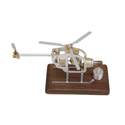 DIY Mini Stirling Engine Helicopter Model Kit Metal Physics STEM Education Toy