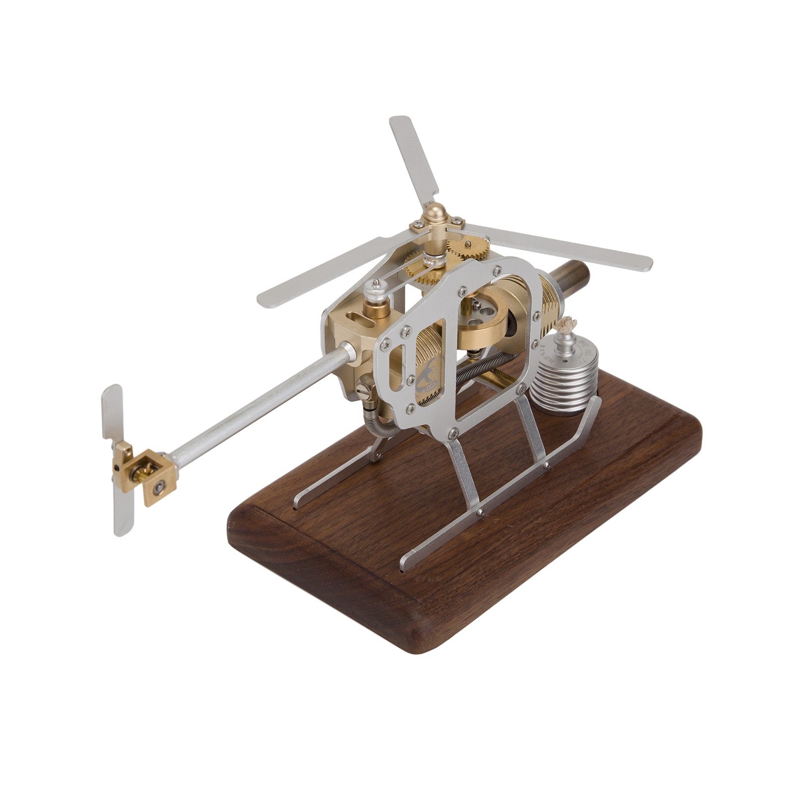 DIY Mini Stirling Engine Helicopter Model Kit Metal Physics STEM Education Toy