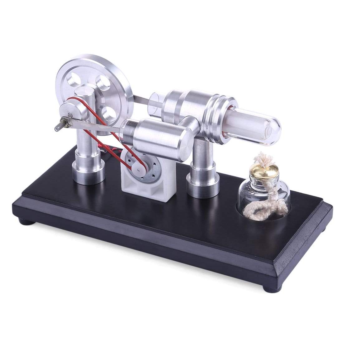 DIY Stirling Engine Generator Model Kit with LED Lights Physics Experiment Toy