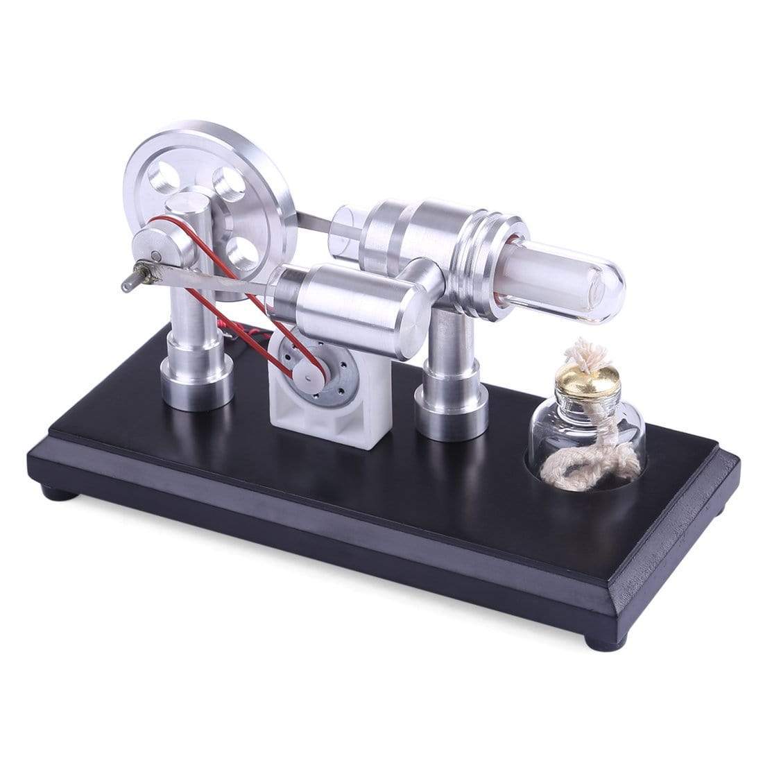 DIY Stirling Engine Generator Model Kit with LED Lights Physics Experiment Toy