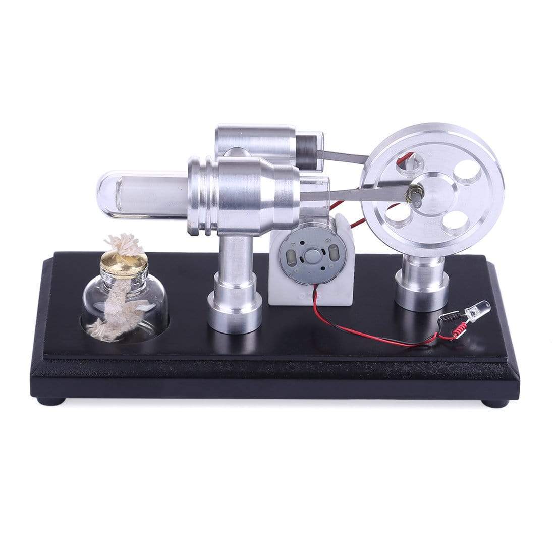 DIY Stirling Engine Generator Model Kit with LED Lights Physics Experiment Toy