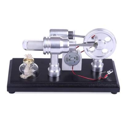DIY Stirling Engine Generator Model Kit with LED Lights Physics Experiment Toy