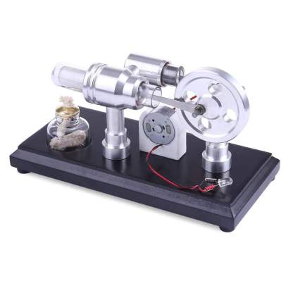 DIY Stirling Engine Generator Model Kit with LED Lights Physics Experiment Toy