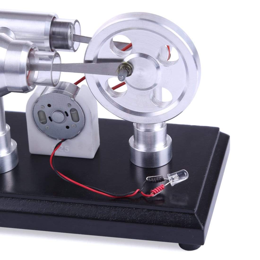 DIY Stirling Engine Generator Model Kit with LED Lights Physics Experiment Toy