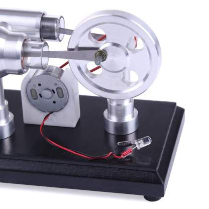 DIY Stirling Engine Generator Model Kit with LED Lights Physics Experiment Toy