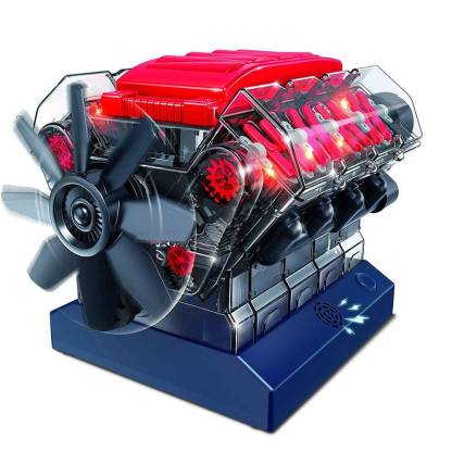 DIY V8 Internal Combustion Engine Model Kit Motorized STEM Science Gift