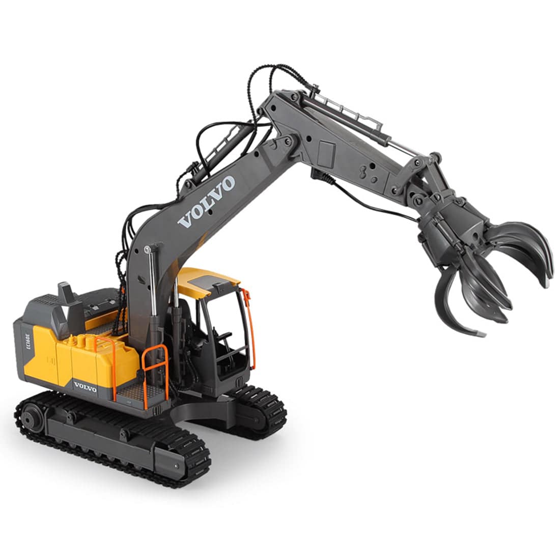 DOUBLE E 3 in 1 RC Excavator Construction Vehicle 2.4G Remote Control Truck with Interchangeable Bucket Gripper and Breaker-helloworld7