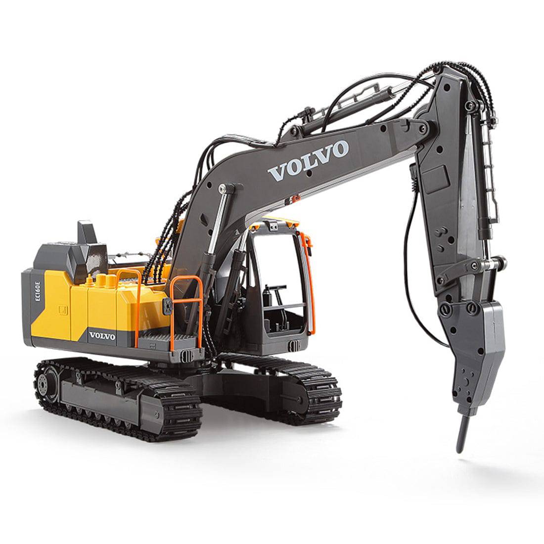 DOUBLE E 3 in 1 RC Excavator Construction Vehicle 2.4G Remote Control Truck with Interchangeable Bucket Gripper and Breaker-helloworld7