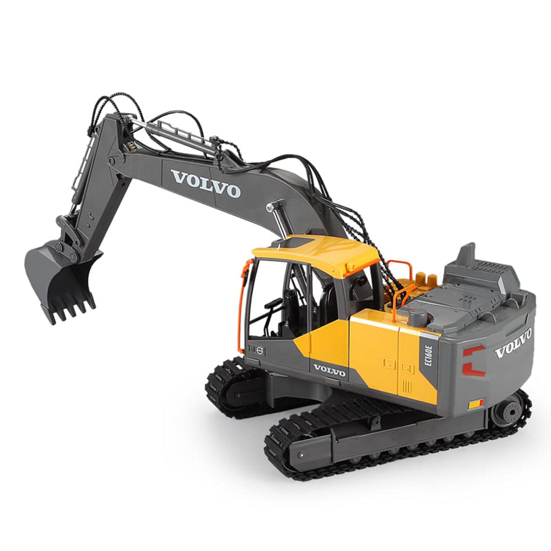 DOUBLE E 3 in 1 RC Excavator Construction Vehicle 2.4G Remote Control Truck with Interchangeable Bucket Gripper and Breaker-helloworld7