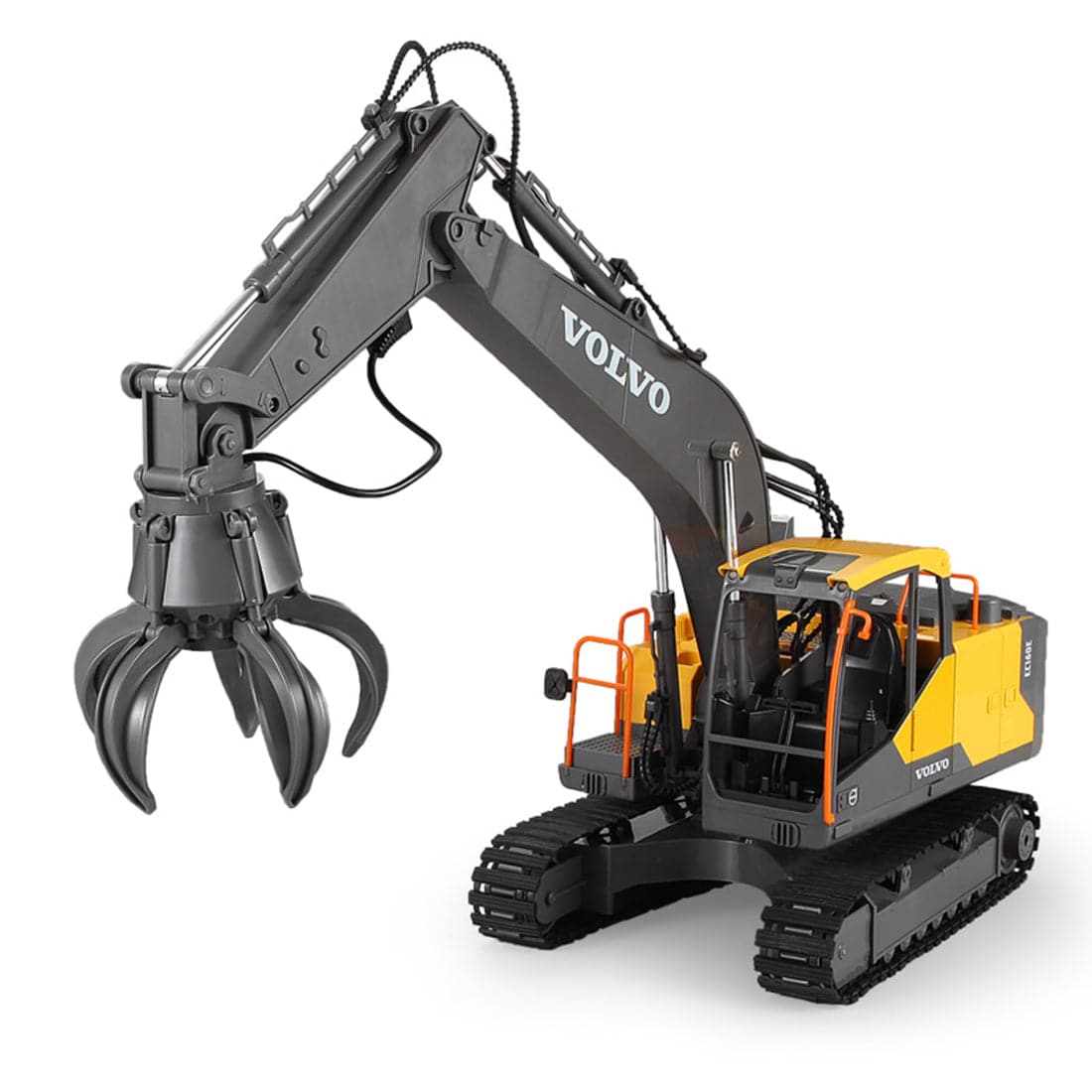 DOUBLE E 3 in 1 RC Excavator Construction Vehicle 2.4G Remote Control Truck with Interchangeable Bucket Gripper and Breaker-helloworld7