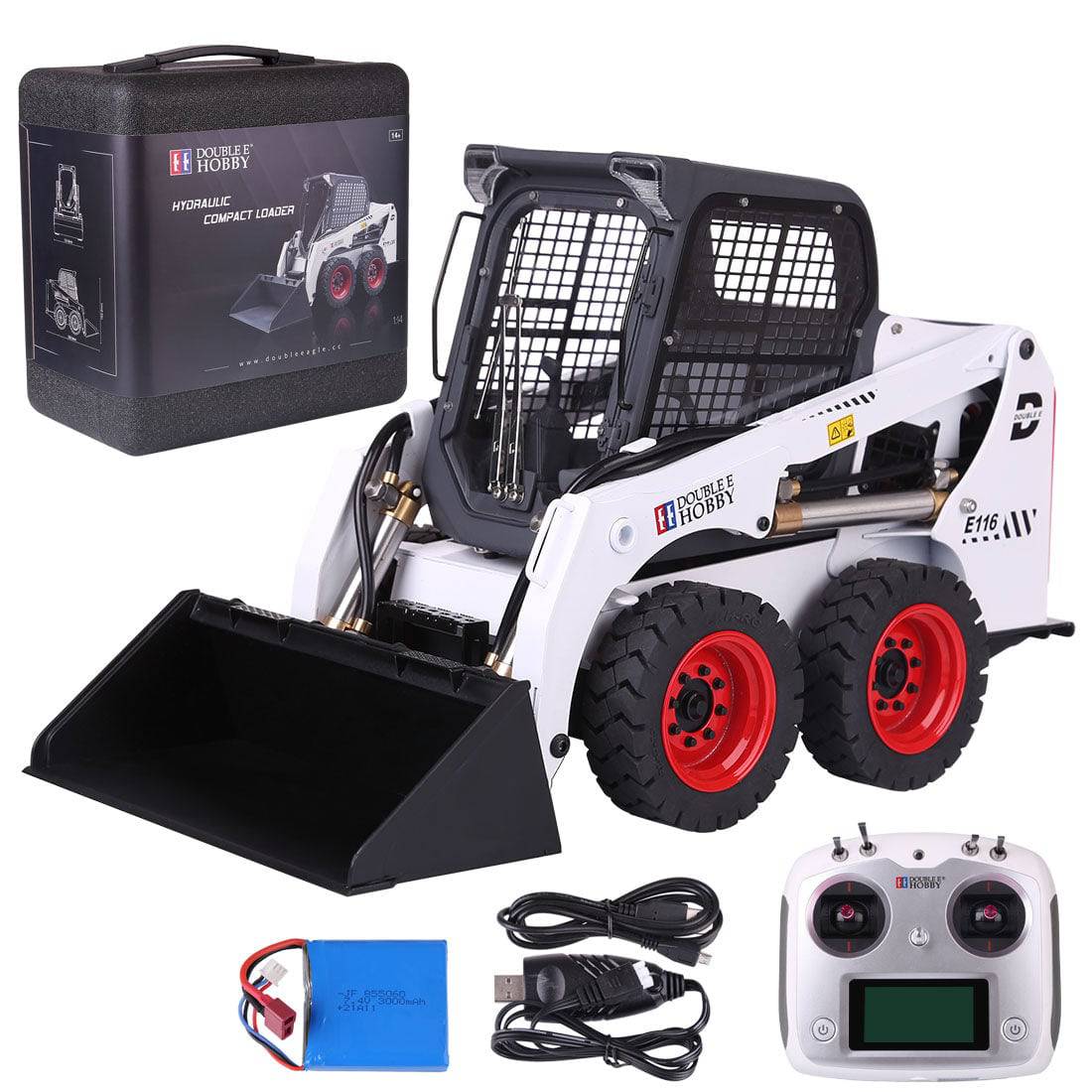 Double E E116-003 1/14 Scale RC Hydraulic Loader RTR Metal Construction Vehicle with Alloy Bucket-helloworld7