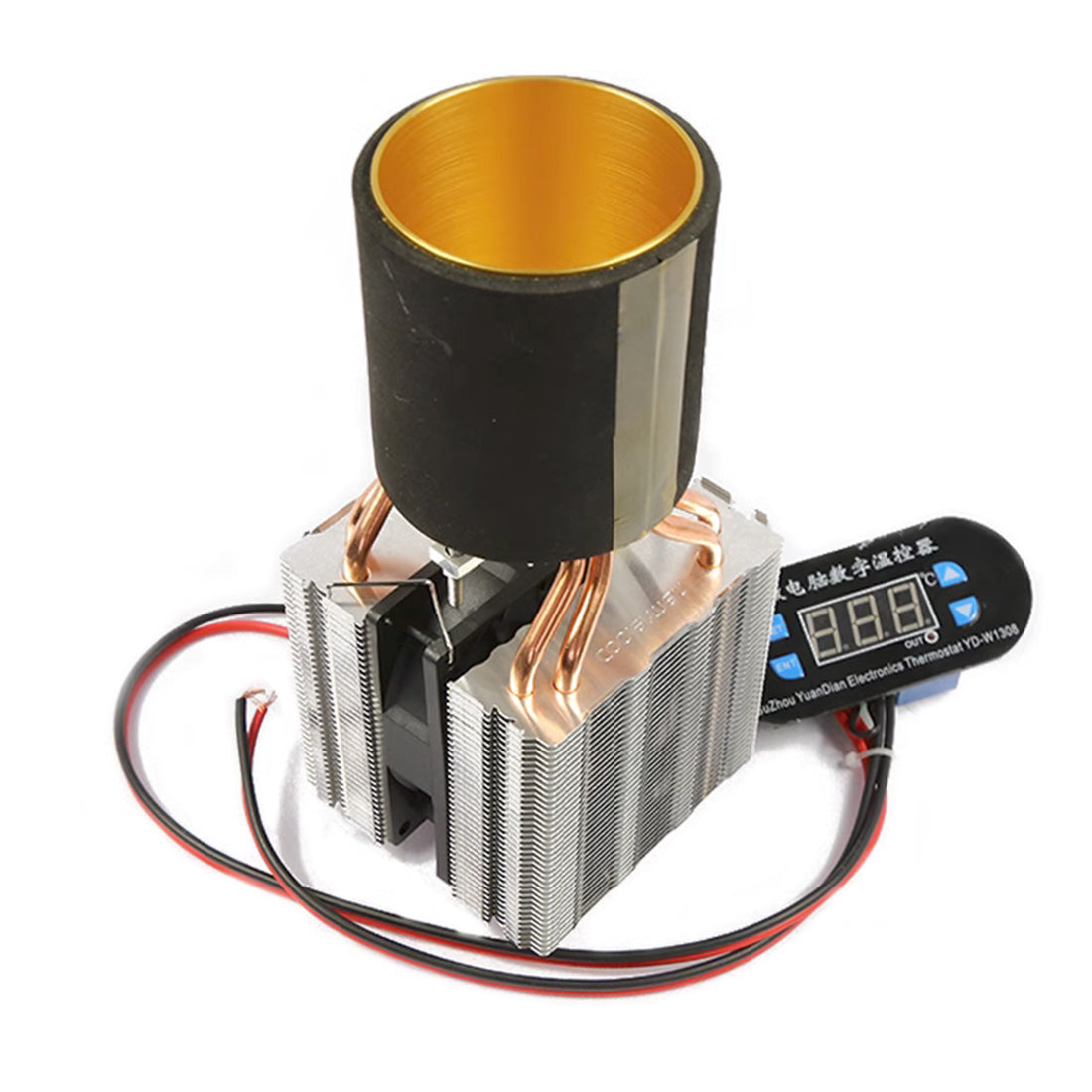 Dual Mode 12V Semiconductor Cooling and Heating Device DIY Thermoelectric Cup with Digital Thermostat