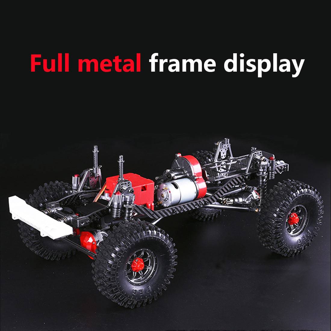 ENJOMOR 1/10 Pro RC Rock Crawler Chassis Kit Full Metal 4WD Carbon Fiber Frame